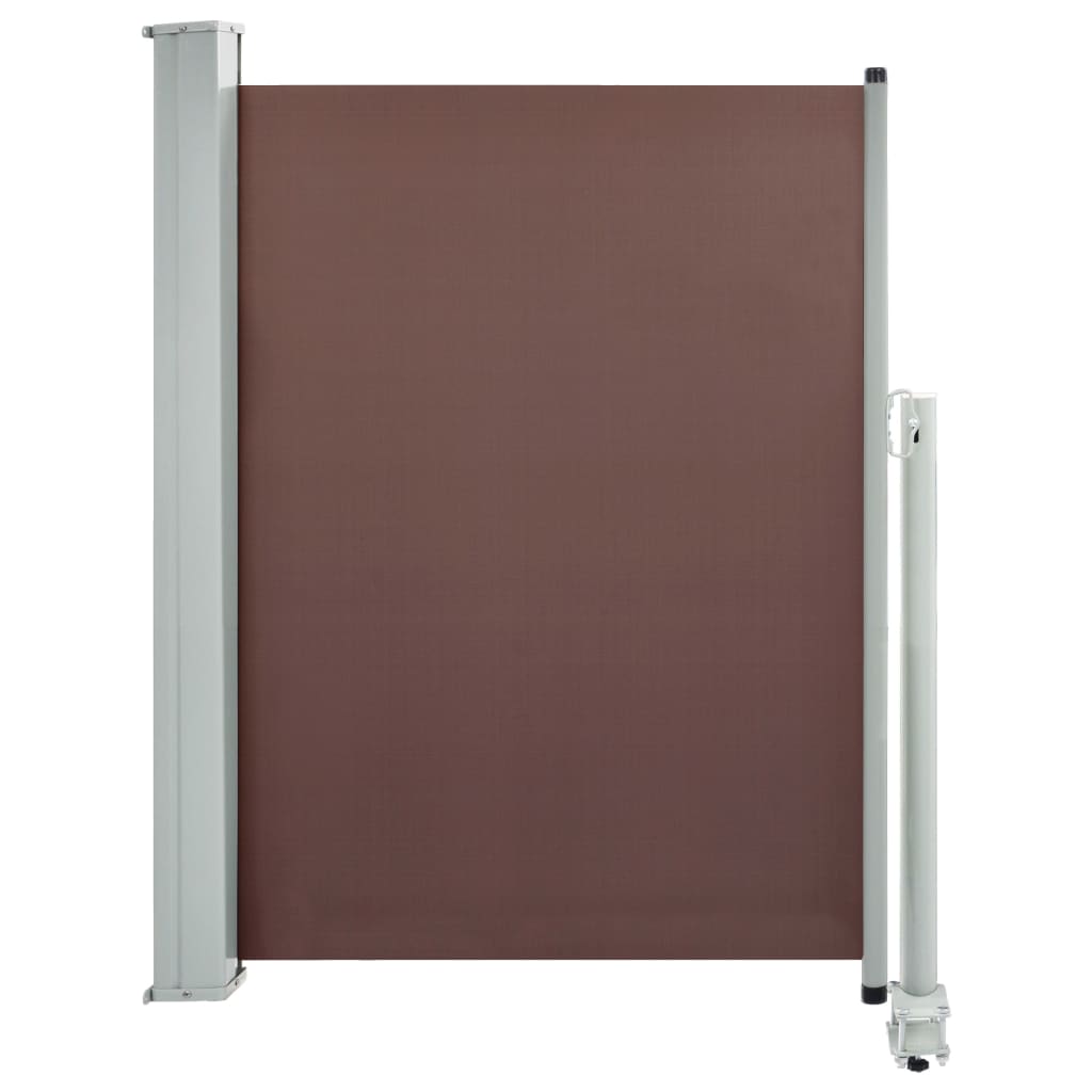 vidaXL Toldo lateral retráctil para patio 100x300 cm Color Negro, Crema, Marrón
