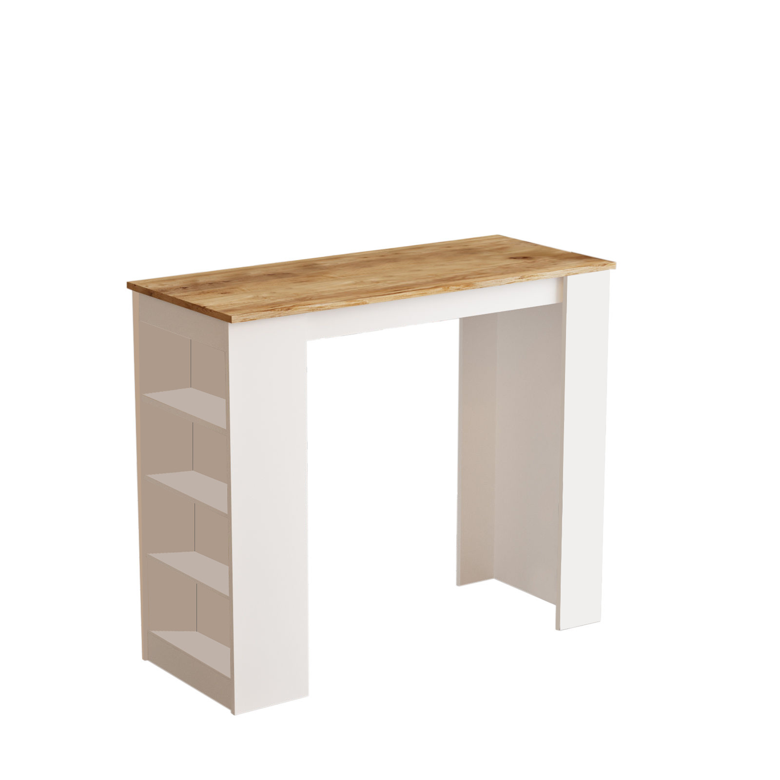 Habitat y Jardin - Mesa de comedor de madera "Setup" - 120 x 52 x 102 cm - Marrón