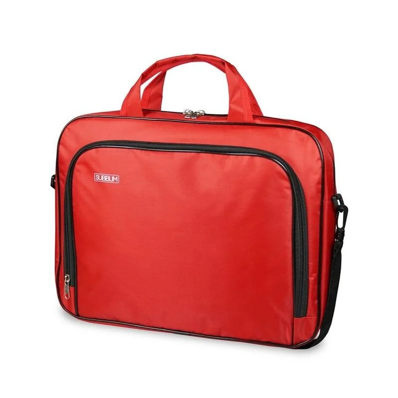 Subblim estuche oxford para portátil - 410mm - protección reforzada - gran capacidad de almacenamiento - resistente al agua - color rojo
