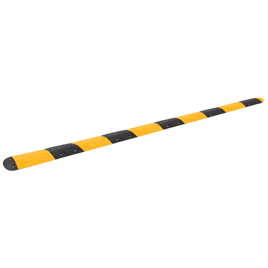 vidaXL Badén de Velocidad Resalto de Caucho Amarillo y Negro Dimensiones 129 x 32.5 x 4 cm,  226 x 32.5 x 4 cm,  323 x 32.5 x 4 cm y mas