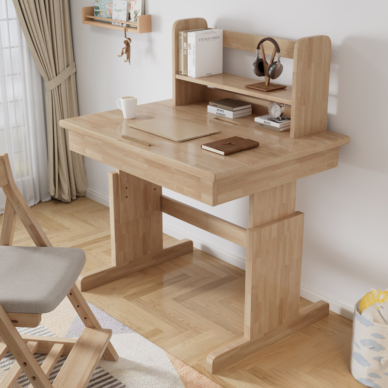 Bureau enfant en bois réglable avec plateau inclinable et support pour livres