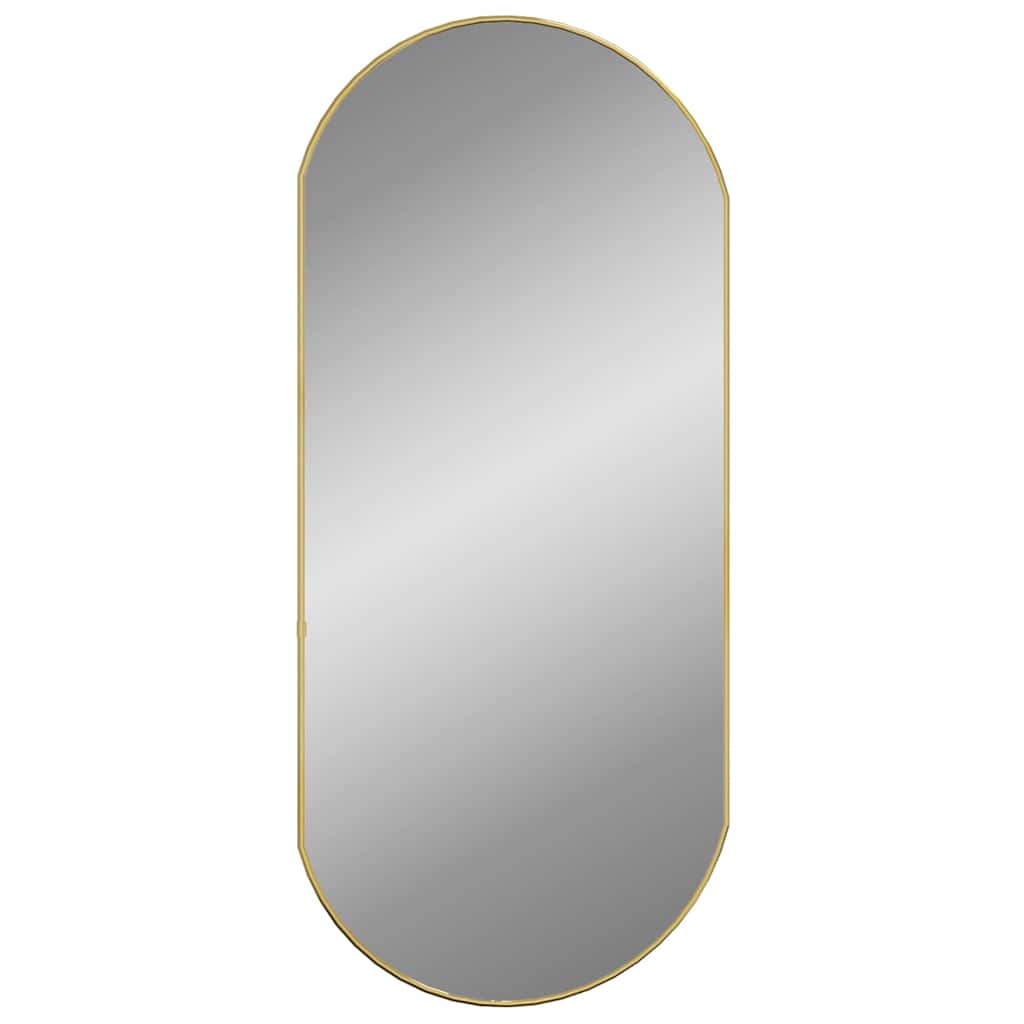 vidaXL Espejo de pared ovalado dorado 90x40 cm