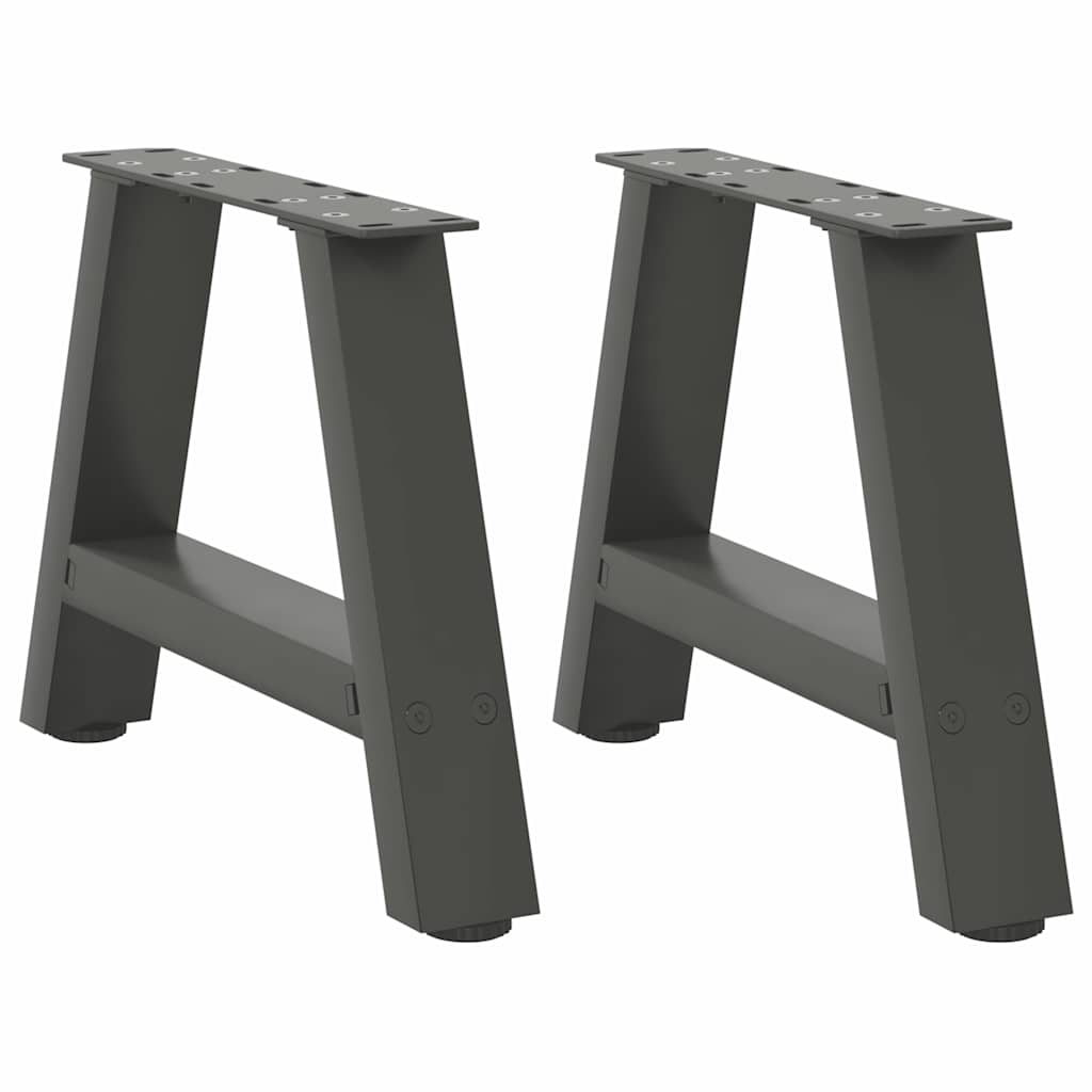 vidaXL Patas para mesa de centro en forma de A (2 unidades) 30 x (30-31) cm, acero