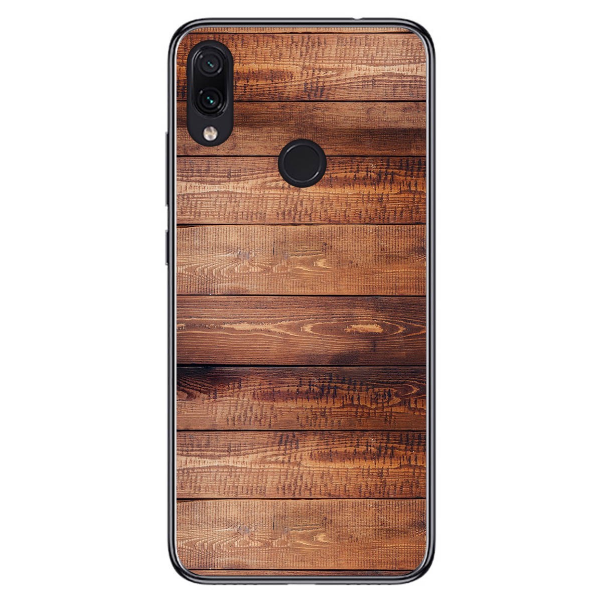 Tumundosmartphone Funda Gel Tpu para Xiaomi Redmi Note 7 diseño Madera 02 Dibujos