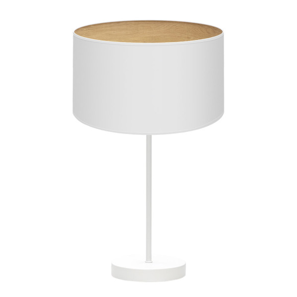 Sobremesa alto tania 1xe27 blanco/blanco-madera clara 62x30x30 cm