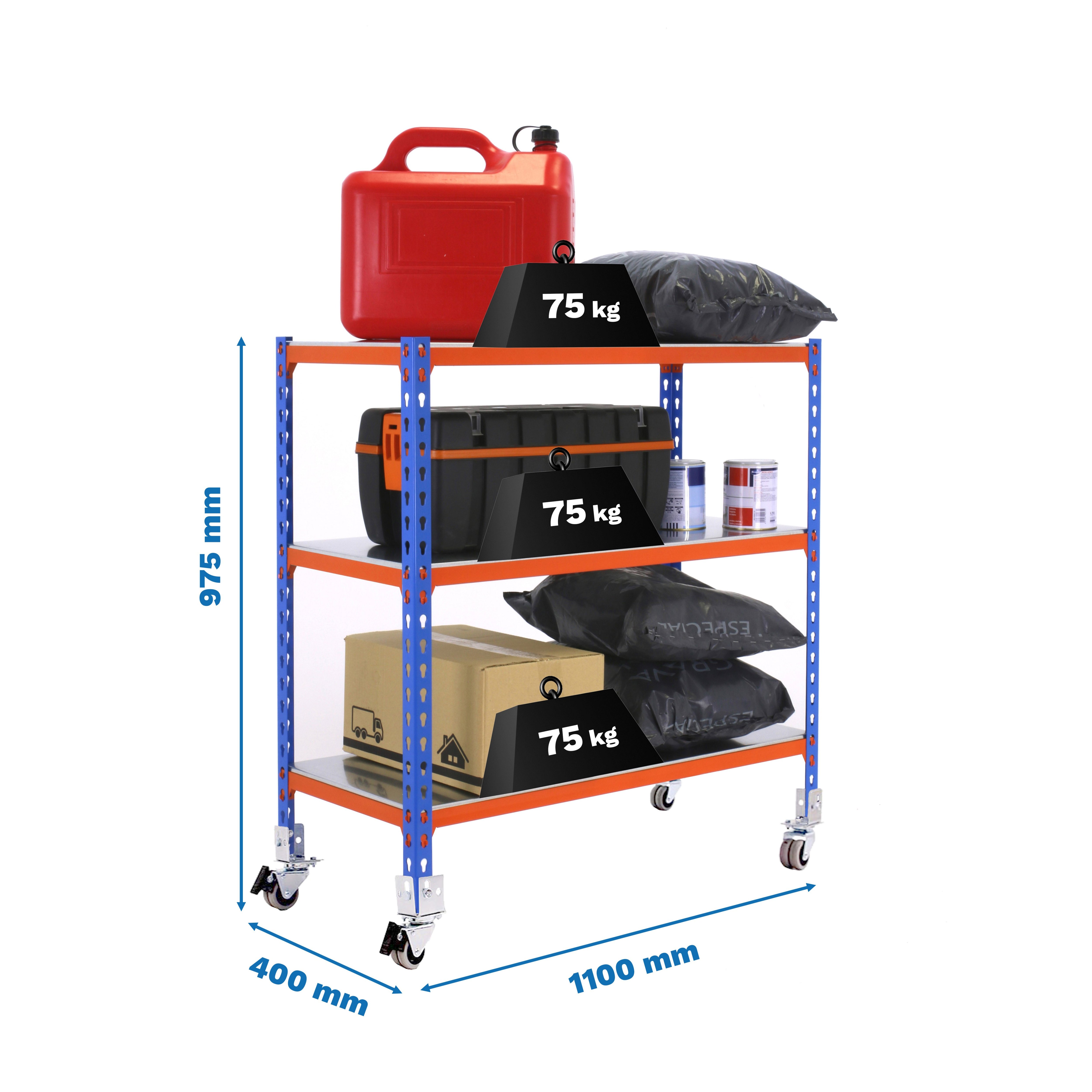 Estantería SIMONRACK Simonclick mobile superplus 3/400 900 az/nar/g