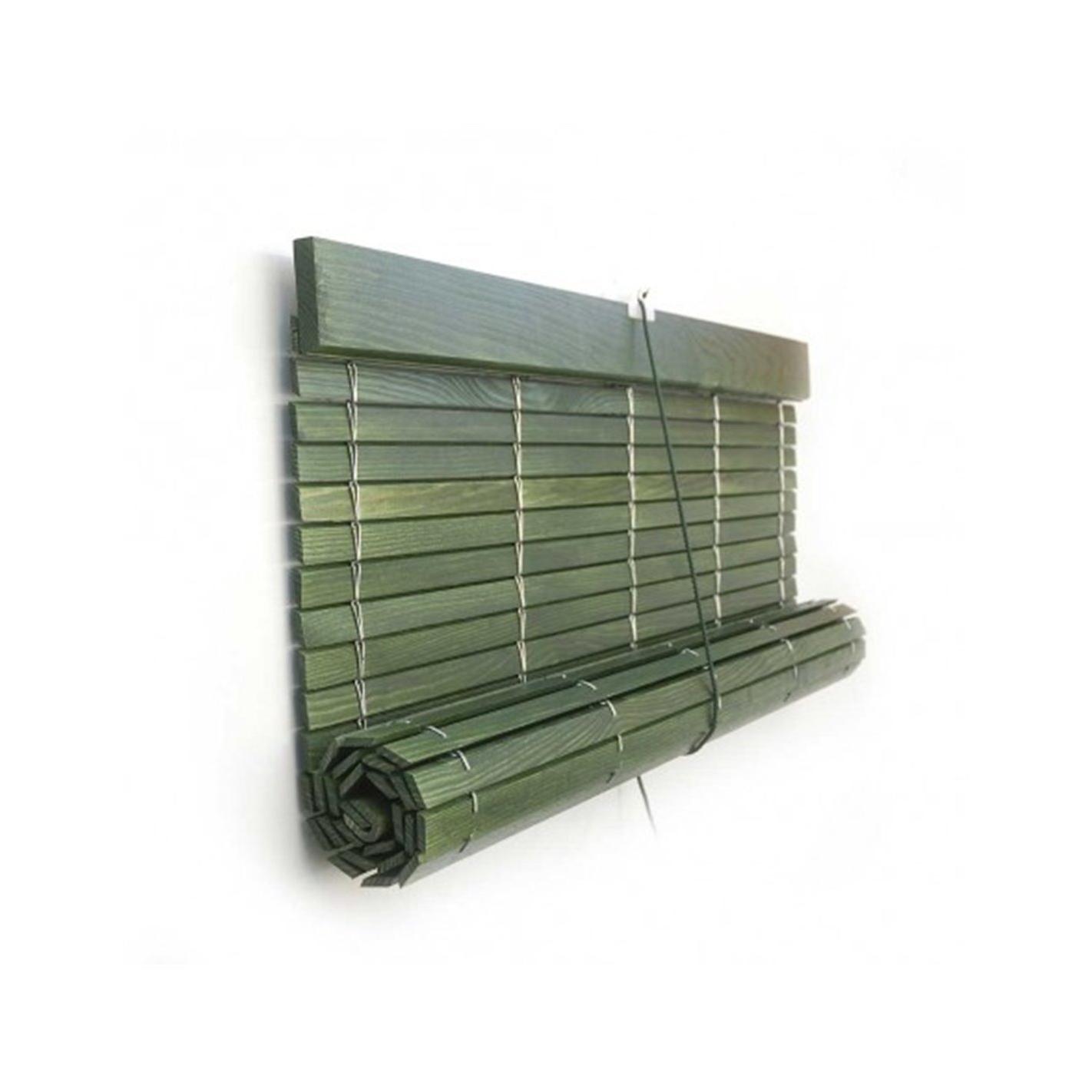 JARDIN202 - Persiana Madera Verde Rustico