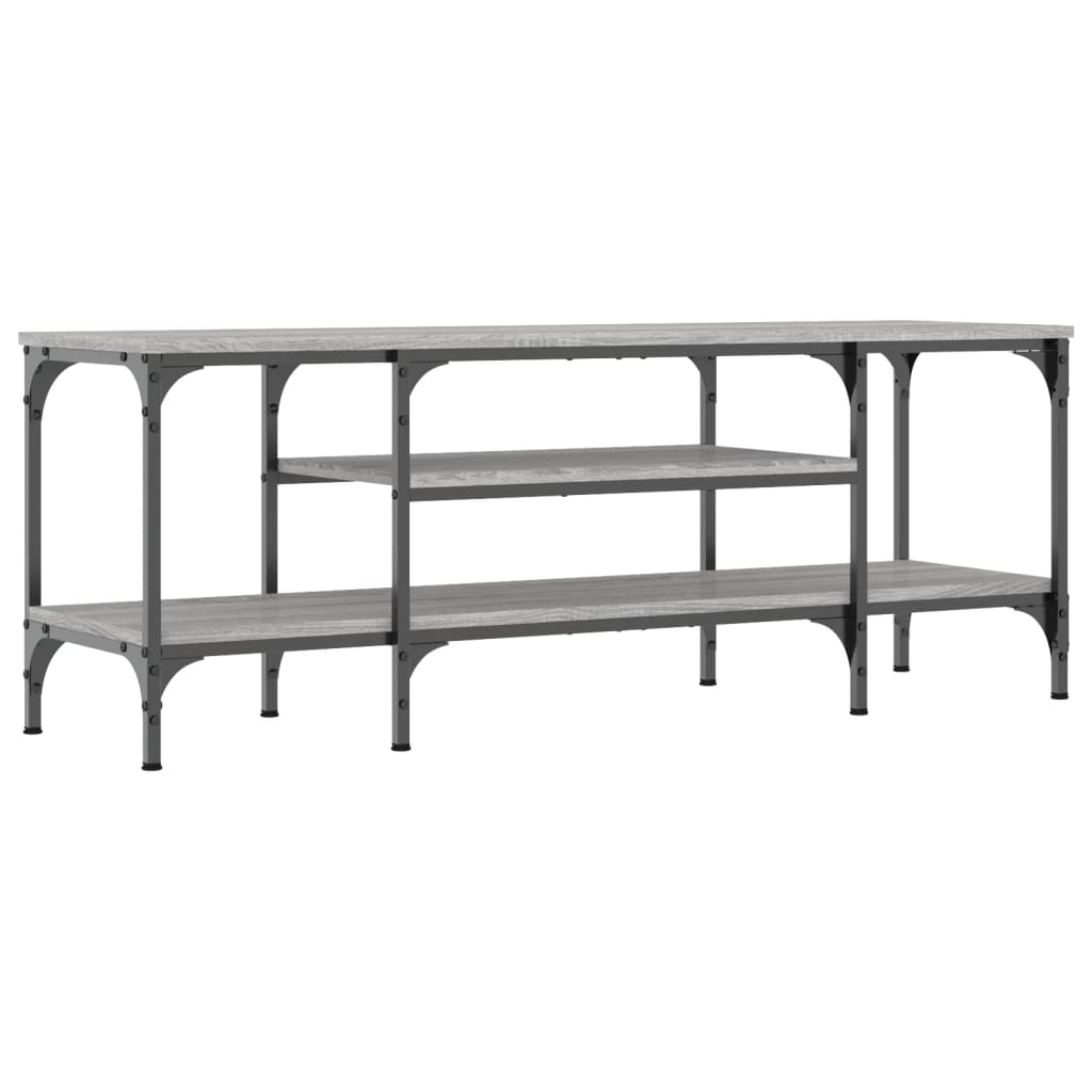 vidaXL Mueble TV madera ingeniería hierro 121x35x45 cm, Mueble de Salon, Mueble TV, Mueble TV salon, Mesa de TV, Mueble tele