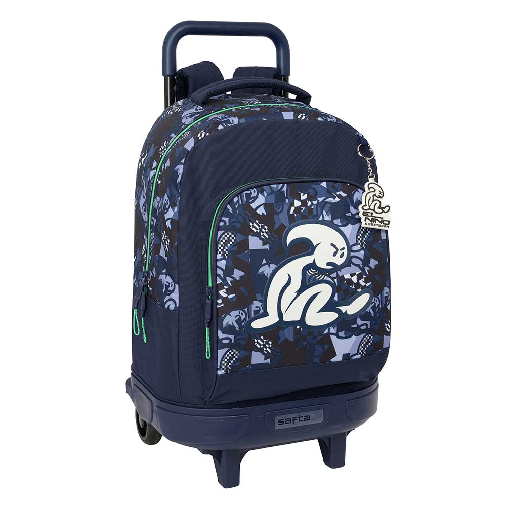 SAFTA | Mochilas Escolares El Niño Adaptables a Carro Doble Compartimento con Cremallera, Gran Capacidad, Espalda y Hombreras Acolchadas, Portabotellas, Base Reforzada, Fabricado en España