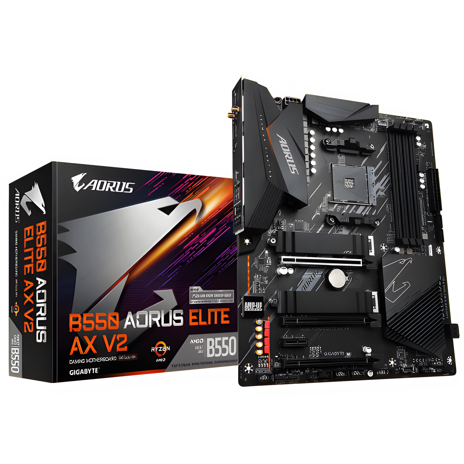 Motherboard gigabyte AM4 b550 Aorus elite ax V2 ATX-4xddr4 - 4xsata6 - 1xusb - c - 1xusb 3.2 - 2xusb 2.0