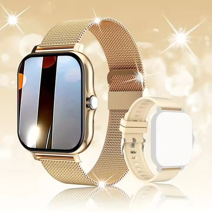 TK Reloj Inteligente para Mujer con Función de Ritmo Cardíaco y Presión Arterial Resistente al Agua IP68 para Android e iOS Regalo Perfecto,Smartwatches