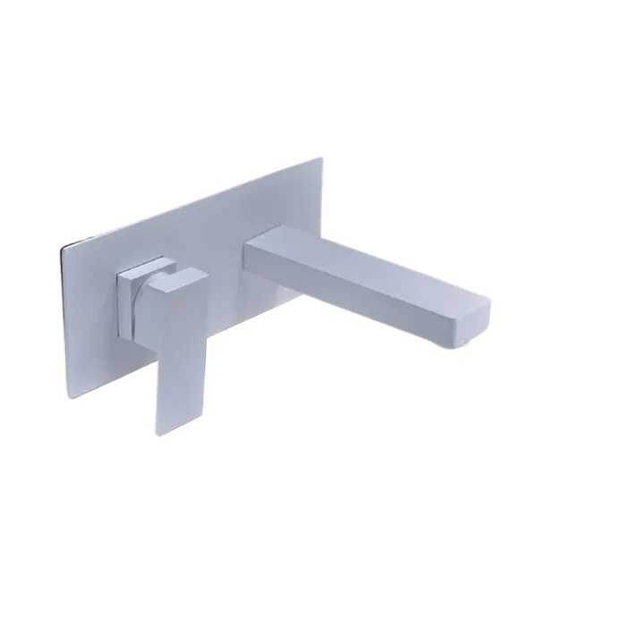 Imex Suiza GLE020/BL grifo monomando de pared acabado blanco mate con cartuchos cerámicos de 35 mm