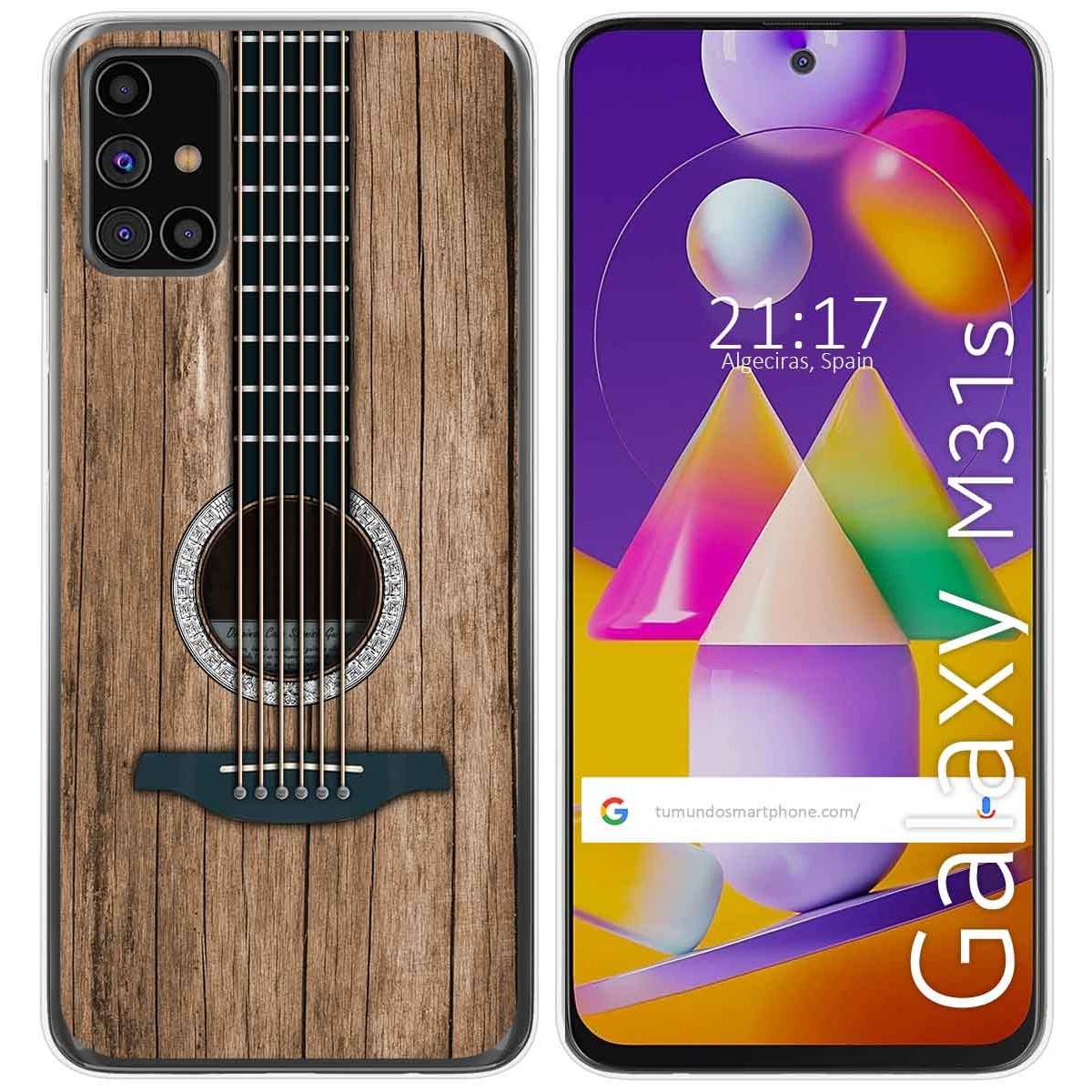 Tumundosmartphone Funda Gel Tpu para Samsung Galaxy M31s diseño Madera 11 Dibujos