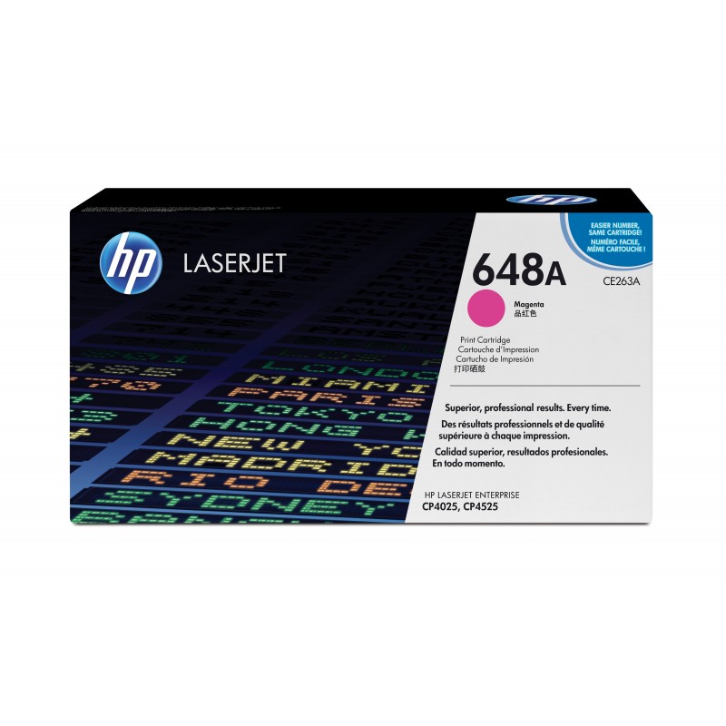 HP - Cartucho de tóner original LaserJet 648A magenta CE263A
