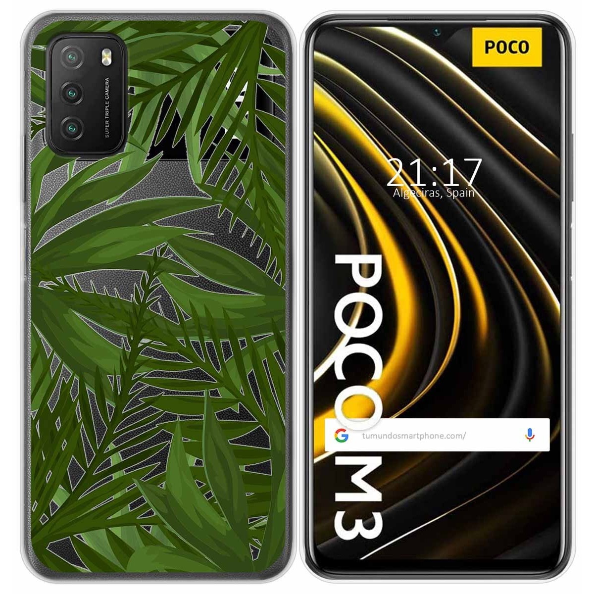 Tumundosmartphone Funda Gel Transparente para Xiaomi POCO M3 / Redmi 9T diseño Jungla Dibujos