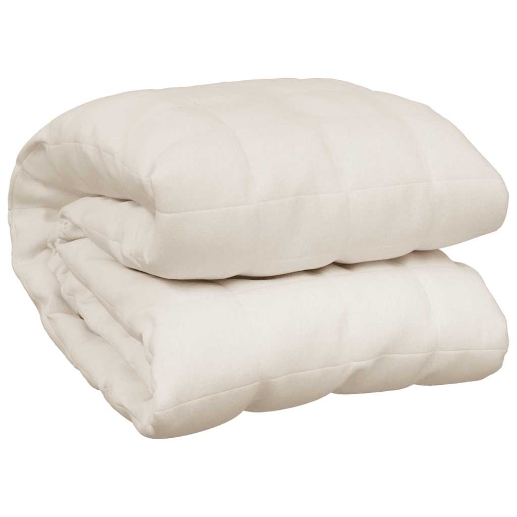 vidaXL Manta con peso tela color crema claro 220x260 cm 15 kg