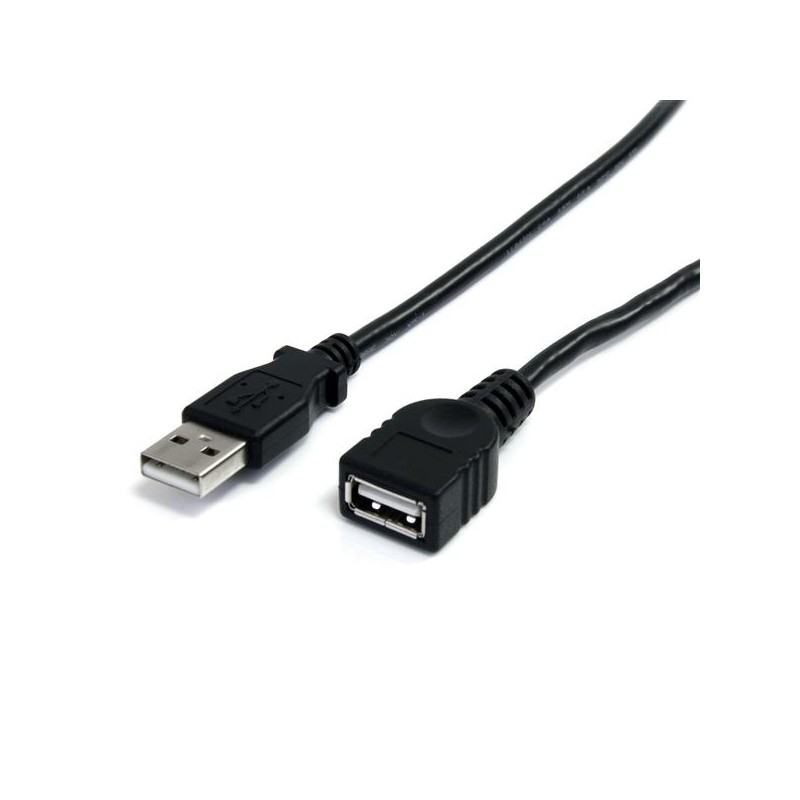 StarTech.com - USBEXTAA10BK cable USB USB 2.0 3 m USB A 0,48 Gbit/s Negro USBEXTAA10BK