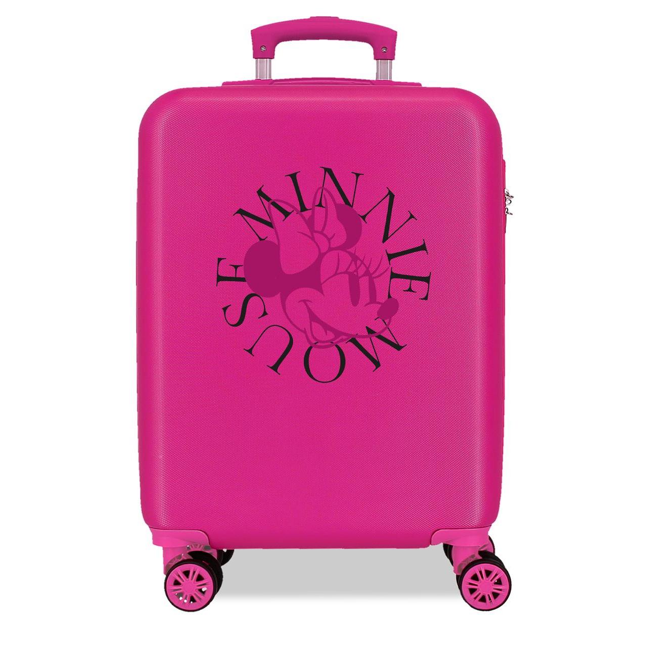 Maleta de cabina Minnie line fucsia 38x55x20 cm