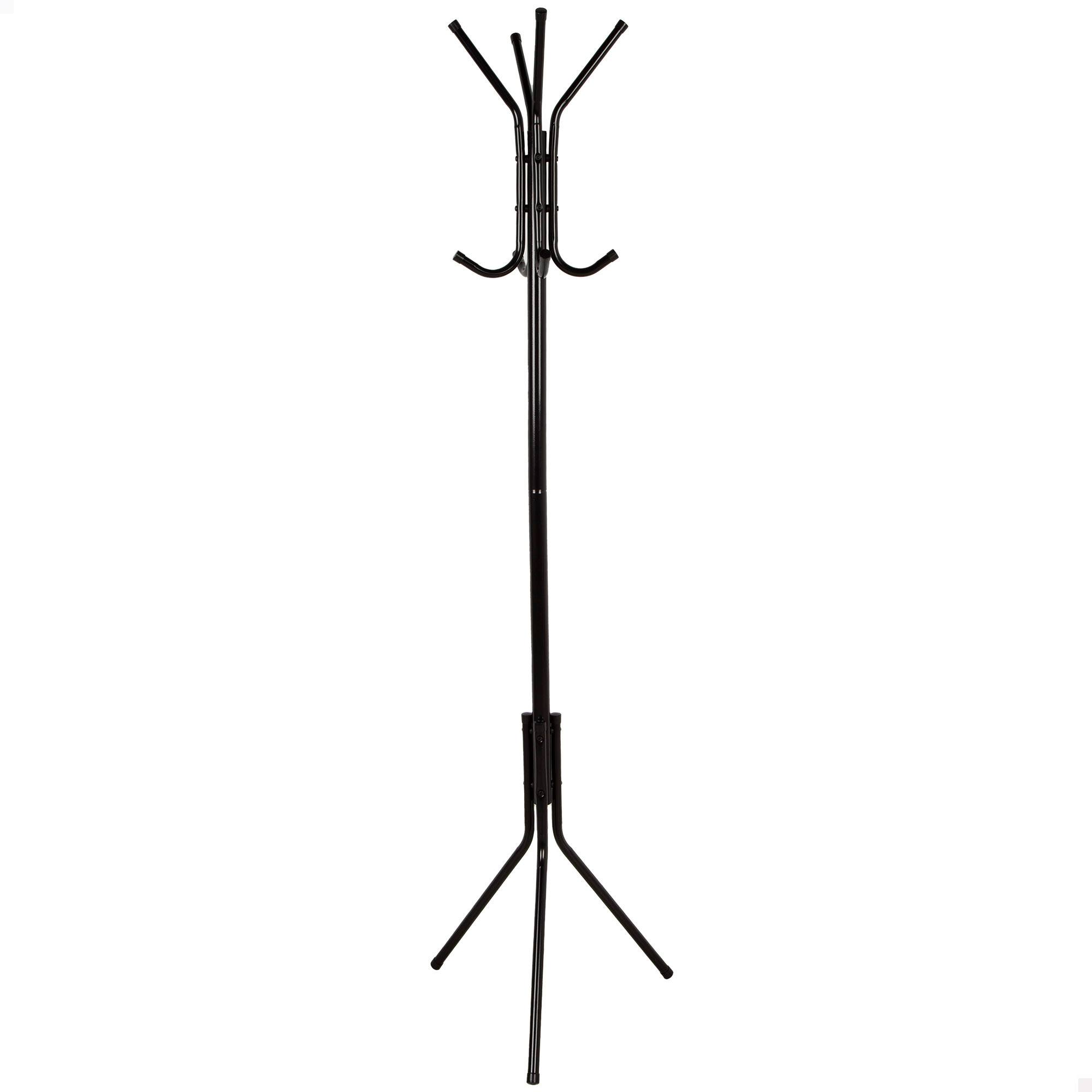 Max Home - Perchero de pie, 45x40x170 cm, negro, peso máximo soportado 8 kg, con varias perchas, inoxidable, para sombreros, abrigos, accesorios, para la entrada, recibidor, oficina