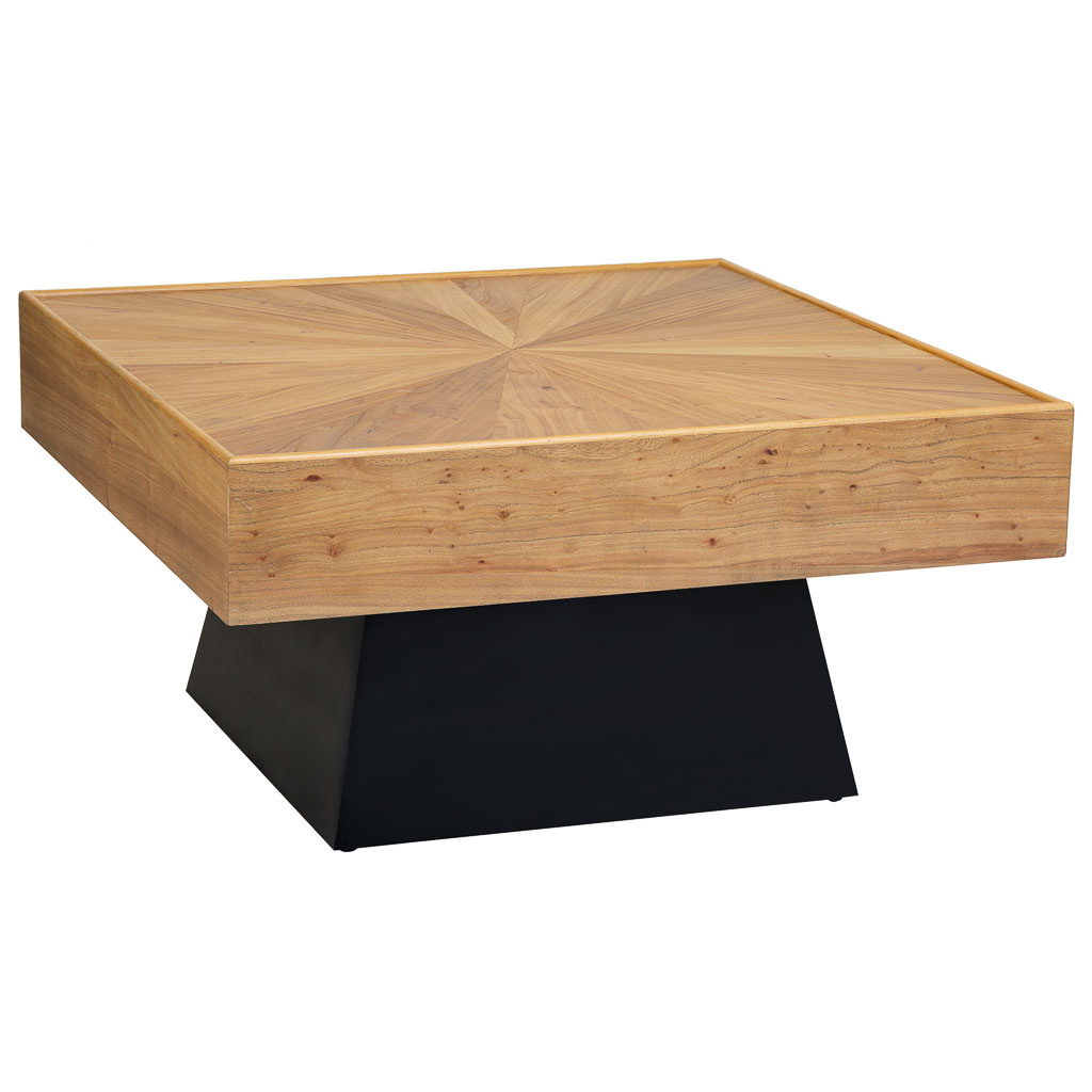 Wonderlust Deco - Mesa auxiliar cuadrada de madera 80x80x40 Marrón 80x80x40h cm
