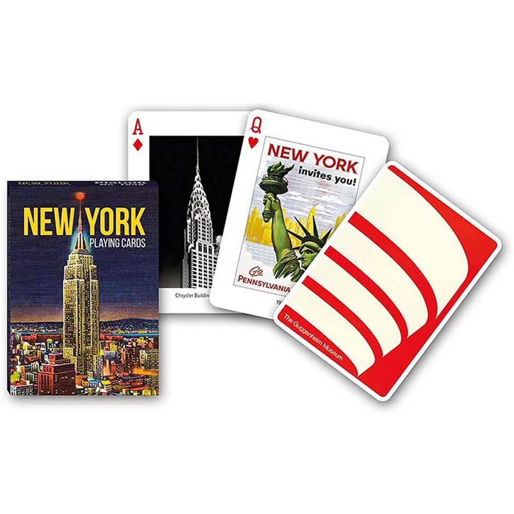 Piatnik Baraja de poker de 54 cartas Nueva York Poster Fotografía Cartel Viajar Estados Unidos Juego mesa Jugar Adultos Colección Coleccionable Poquer