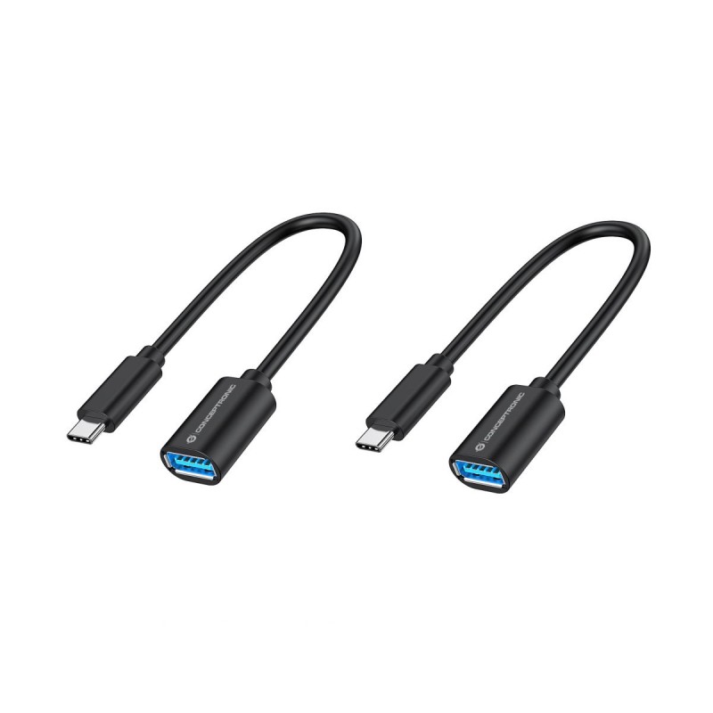 Conceptronic - ABBY11B cable USB USB 3.2 Gen 1 (3.1 Gen 1) 0,2 m USB C USB A Negro ABBY11B