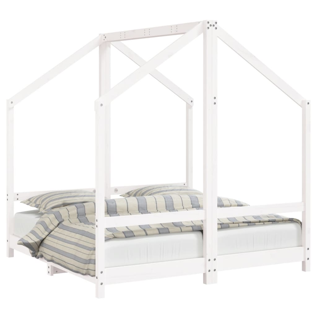 vidaXL Estructura de cama para niños madera de pino 2x(70x140)
