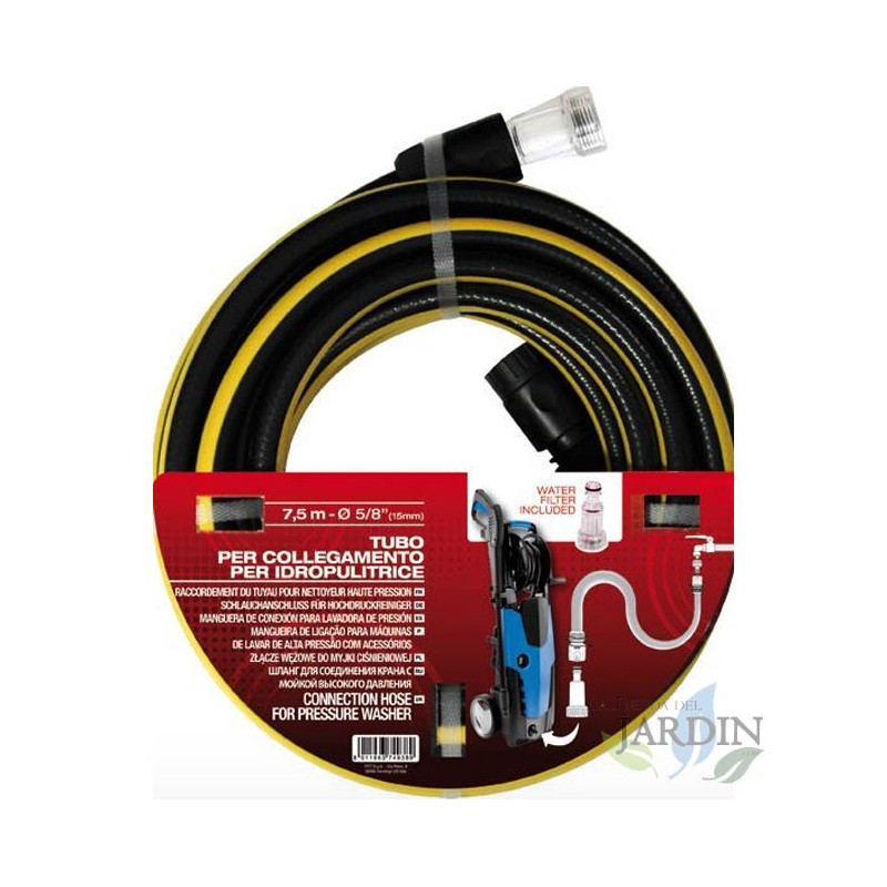 Suinga Kit de Manguera para Alimentación de Hidrolimpiadoras con Refuerzo Trenzado y Filtro | Durabilidad y Rendimiento