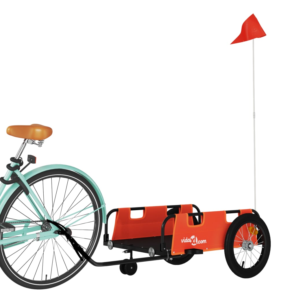 vidaXL Remolque para Bicicletas Carrito de Carga Hierro y Tela Oxford Color Amarillo,  Azul,  Gris y mas
