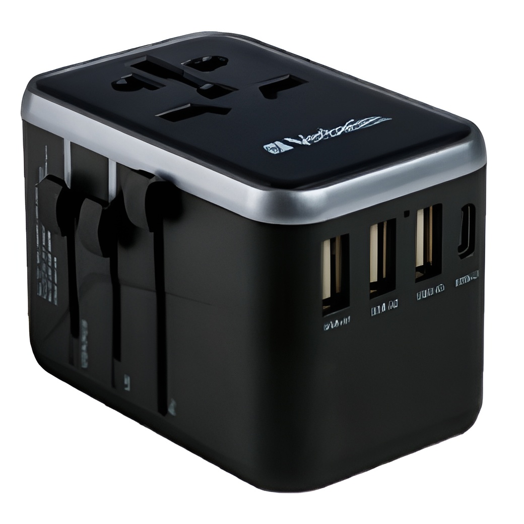 Verbatim uta-03 adaptador universal de viaje con 1 puerto usb-c - 2 puerto usb-a - 2 puerto usb-c