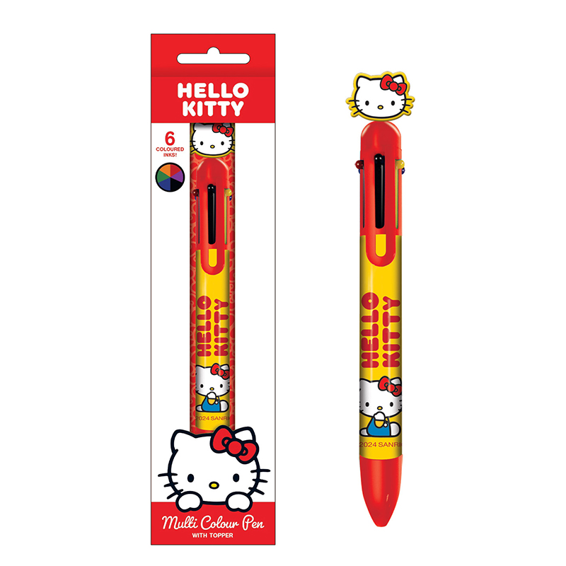 Hello kitty - bolígrafo multicolor (6 en 1) en caja favourite things