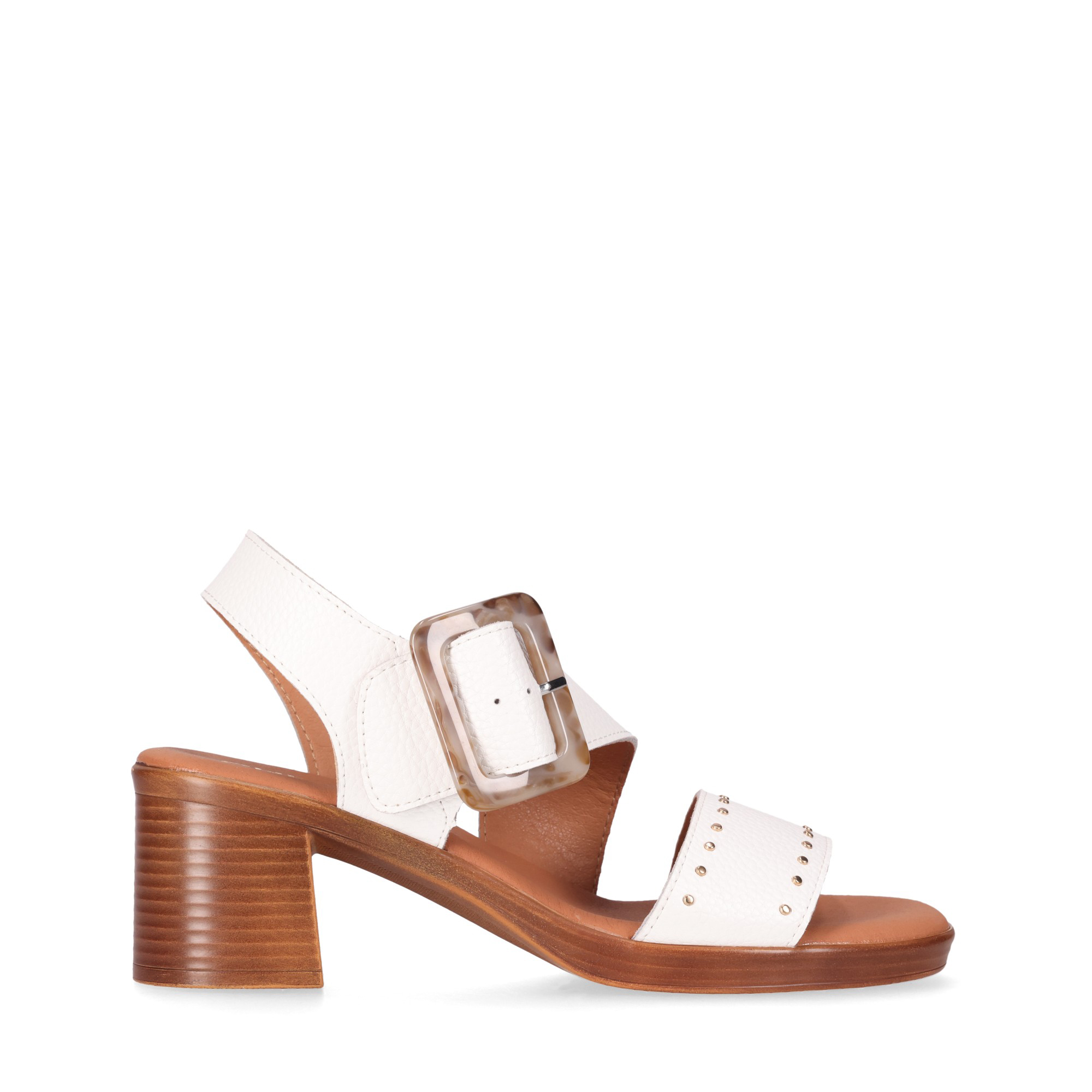 Chika10 Leather NEW GOTICA 12 Sandalia de TacÃ³n Blanco/White