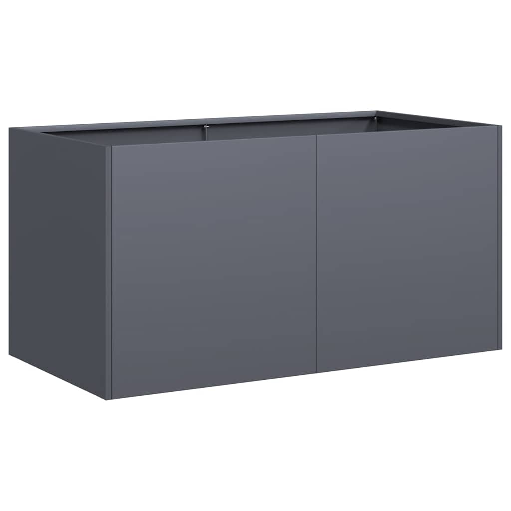 vidaXL Jardinera de acero laminado en frío antracita 80x40x40 cm
