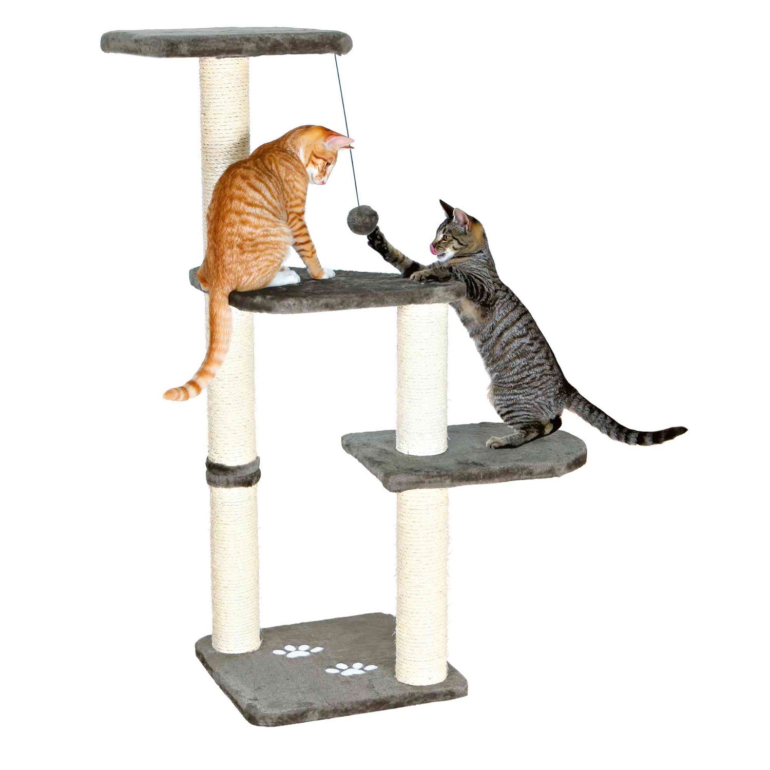 Trixie Rascador para Gatos Altea Gris Platino con Forro de Felpa y Plataforma Acolchada