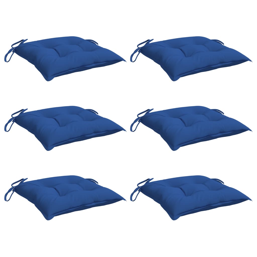 vidaXL Cojines de palets de jardín 6 uds tela Oxford azul 50x50x7 cm