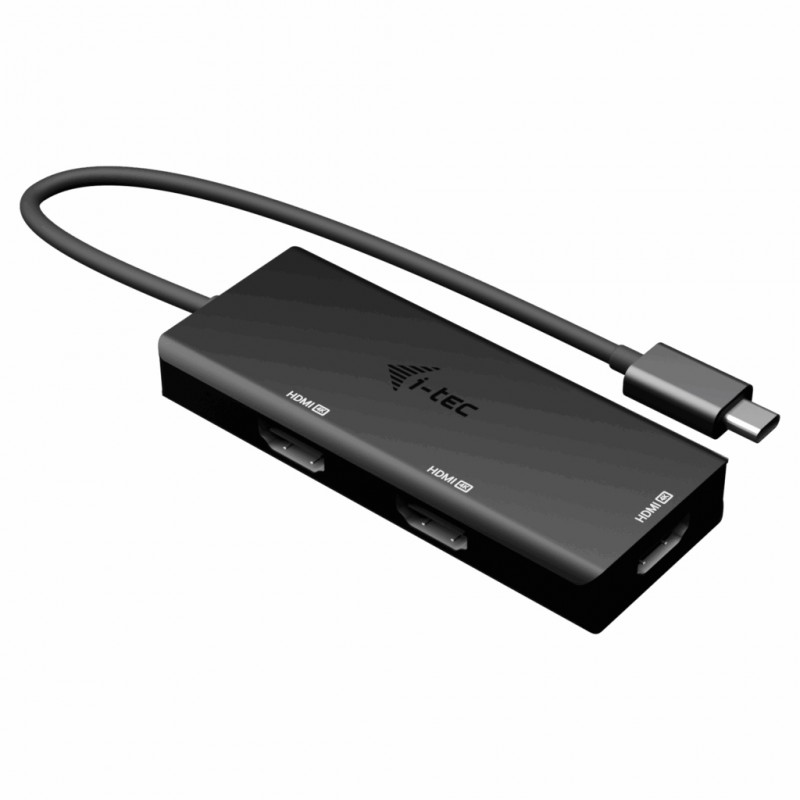 i-tec - USB-C Triple 4K HDMI Video Adapter, Power Delivery 100W C31TRIPLE4KHDMIPD