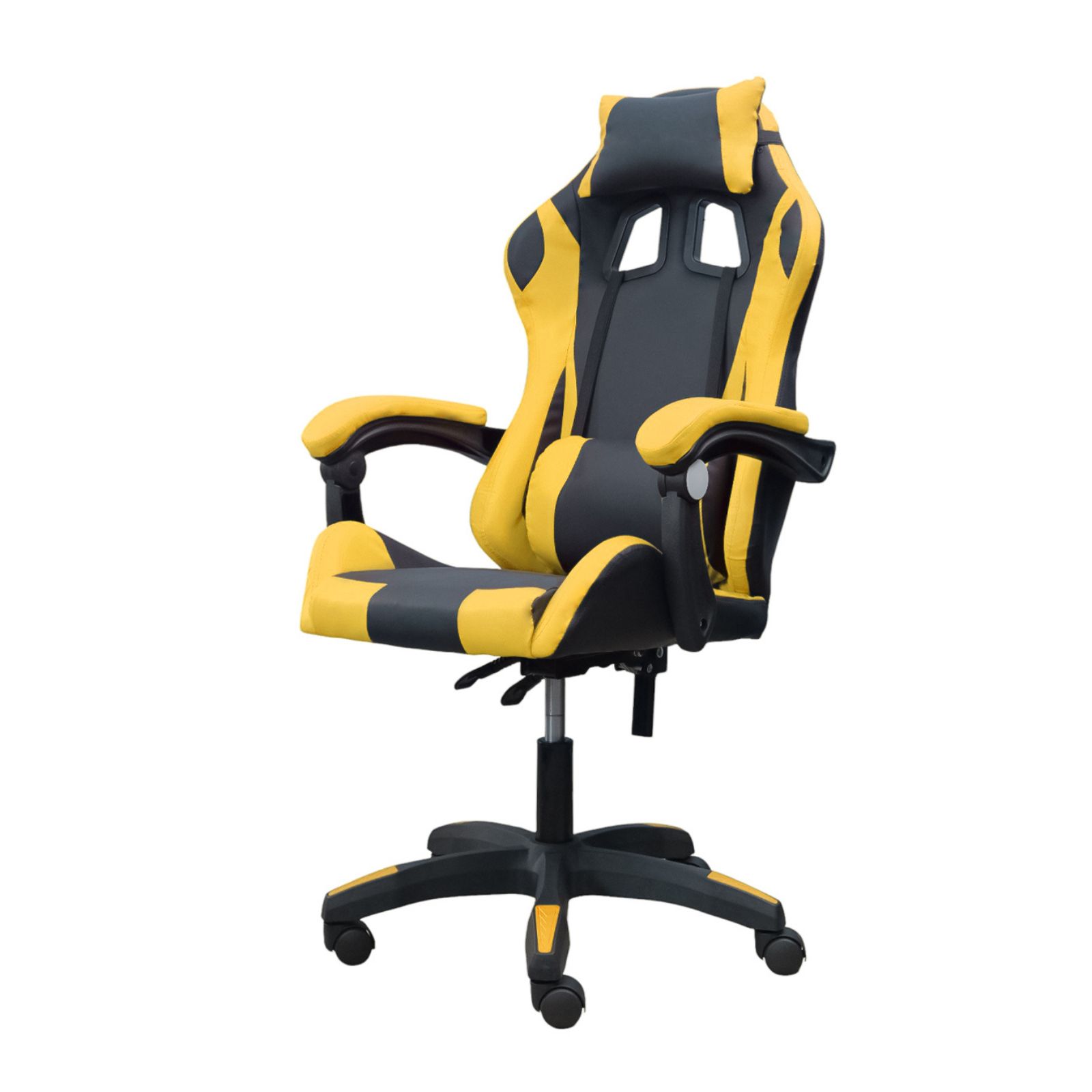 DASCK Silla Gaming, Silla de Oficina con Reposacabezas y Respaldo Ajustable, Ergonómica con Soporte Lumbar, Altura Ajustable