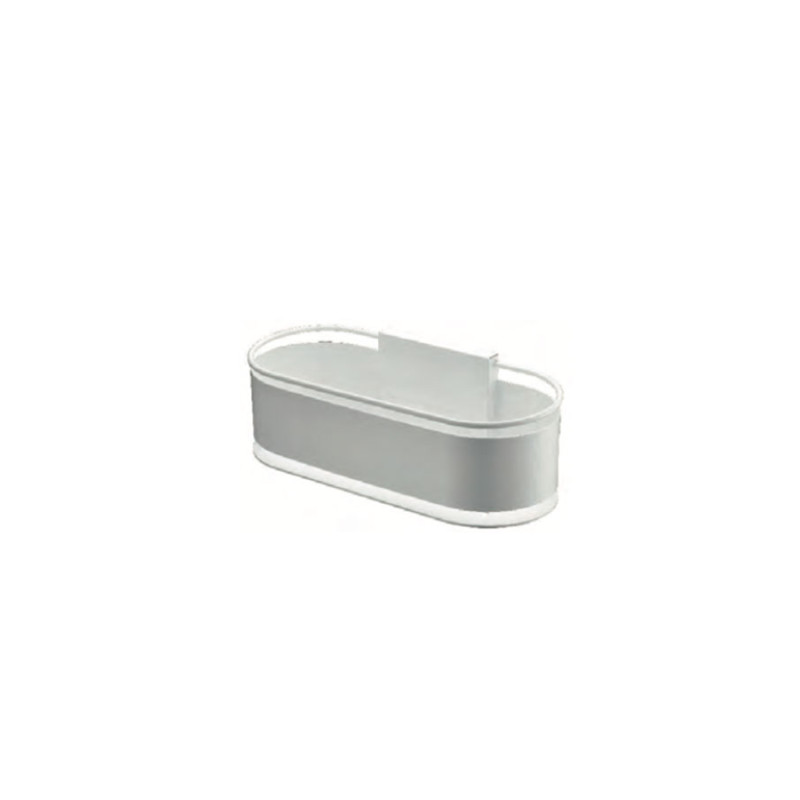 Imex Anga ADN008/BL Jabonera frontal elegante de acero S304 con acabado blanco mate