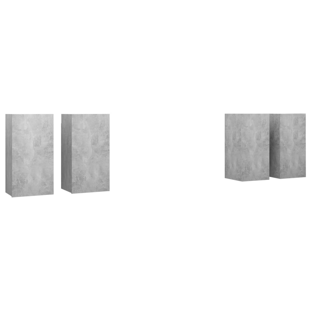 vidaXL Muebles para TV 4 uds aglomerado 30,5x30x60 cm, Mueble de Salon, Mueble TV, Mueble TV salon, Mesa de TV, Mueble tele
