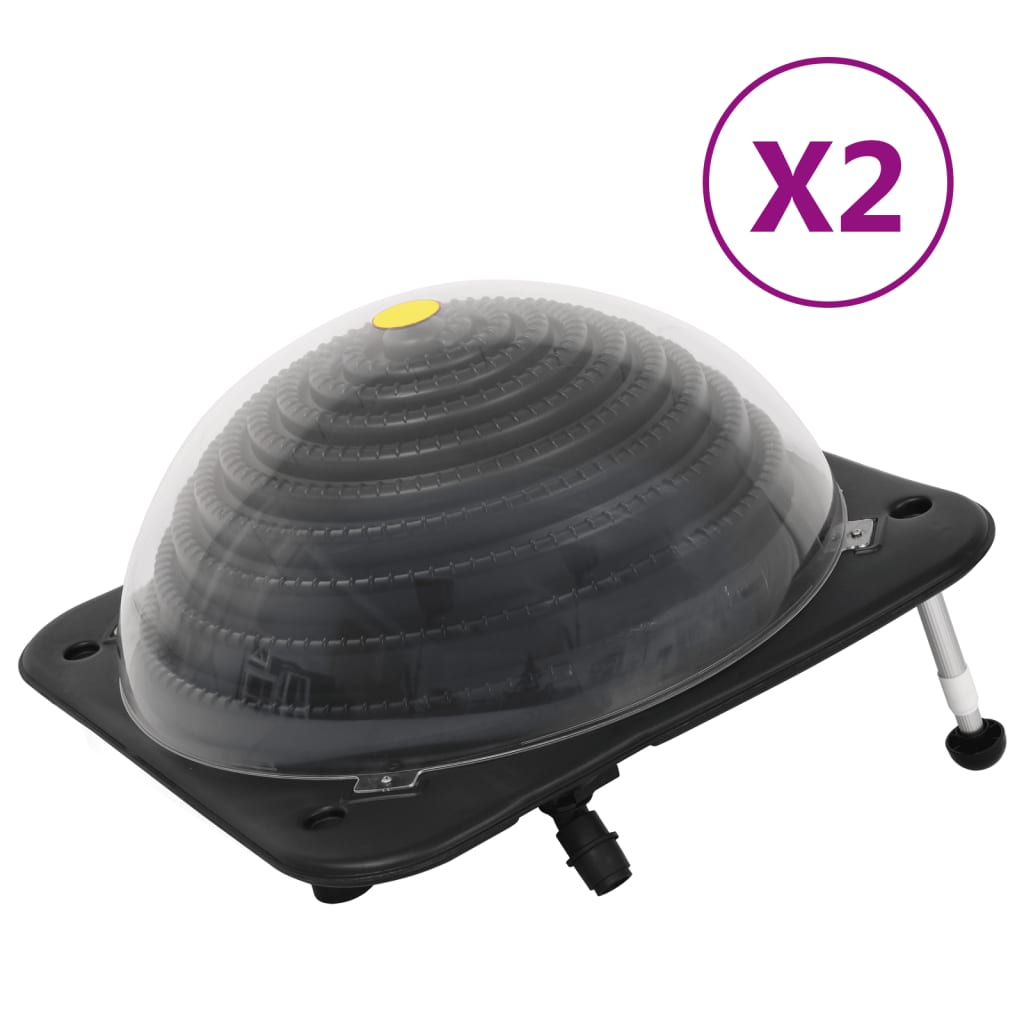 vidaXL Calentador Solar de Piscina 75x75x36cm HDPE Aluminio Climatizador Spa Cantidad 1 unidad, 2 unidades