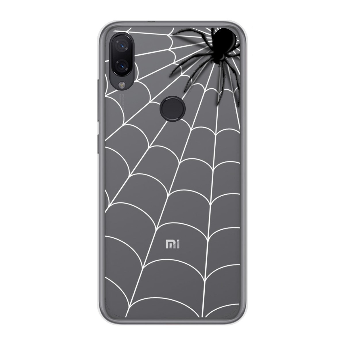 Tumundosmartphone Funda Gel Transparente para Xiaomi Mi Play diseño Araña Dibujos