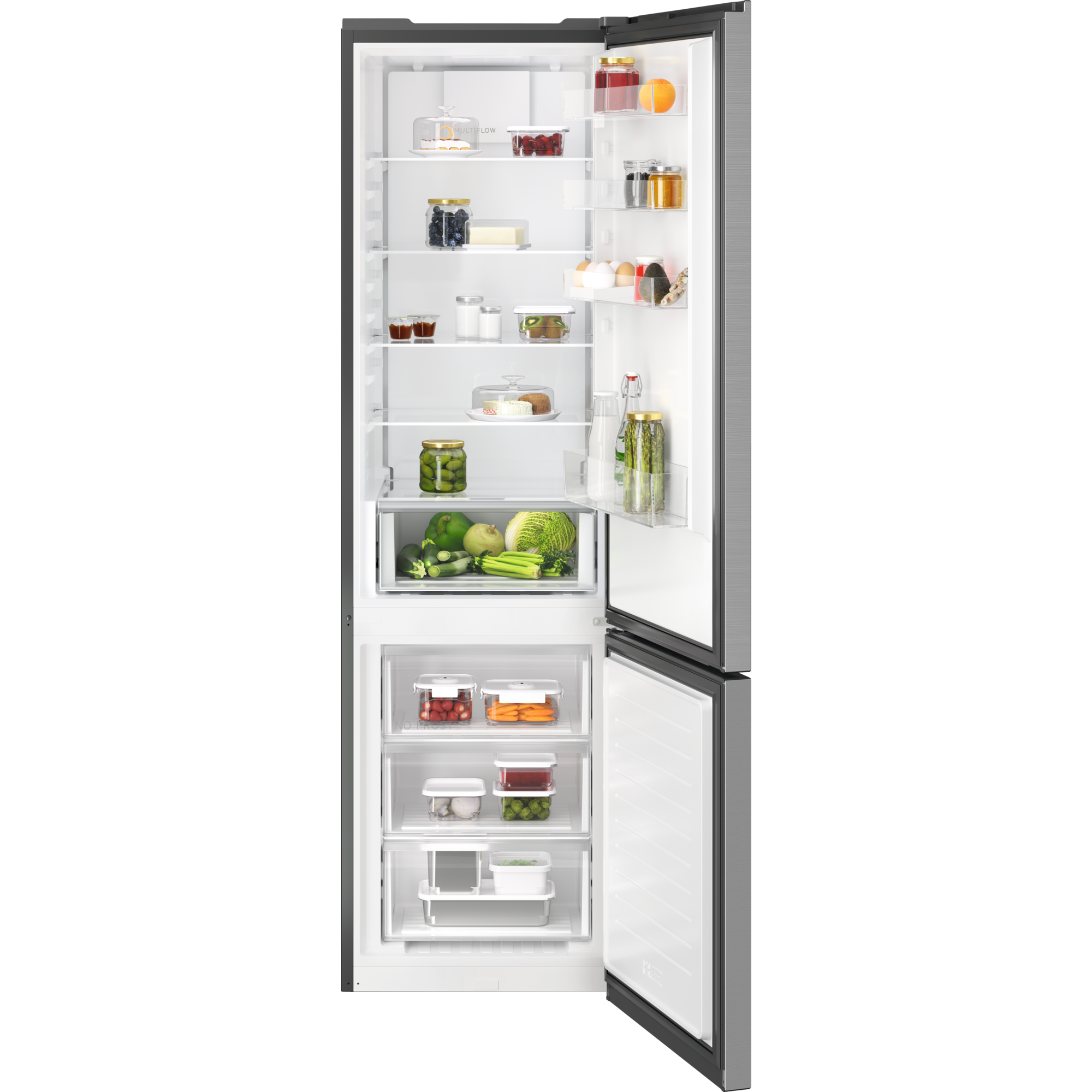 AEG - Frigorífico combi de libre instalación Serie 6000 Gris de 202 cm - ORC6N361DS