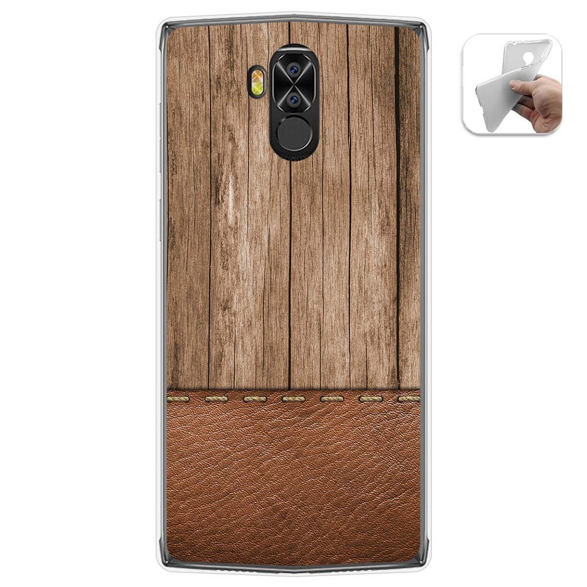 Tumundosmartphone Funda Gel Tpu para Doogee N100 diseño Madera 09 Dibujos
