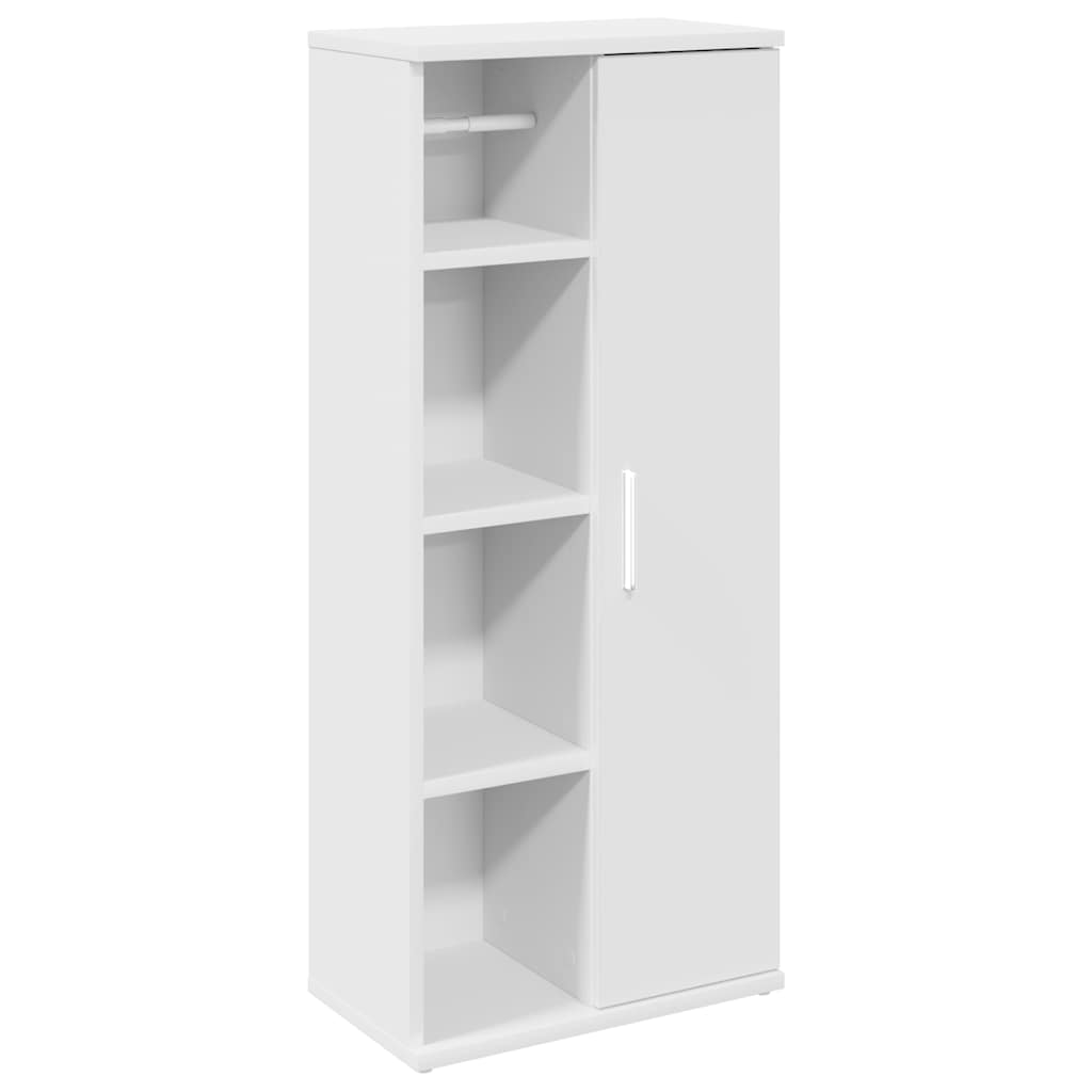 vidaXL Mueble de baño con portarrollos blanco 39x22x90 cm
