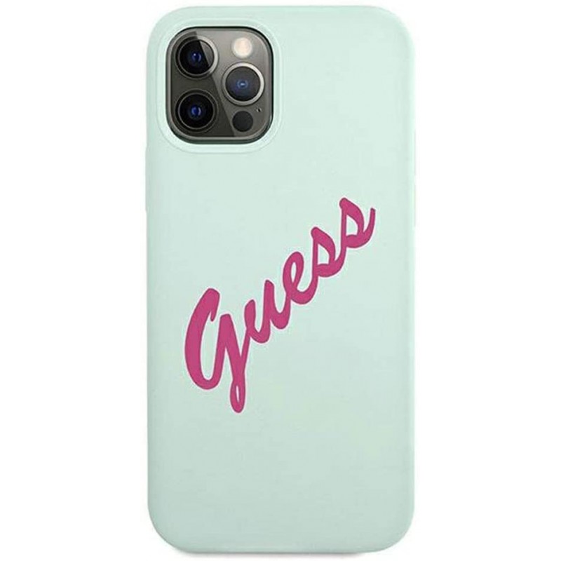 Funda Guess para Apple iPhone 14 Plus Gris con logo y franja Gris