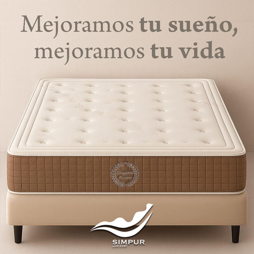 SIMPUR LOW COST: Colchón Viscoelástico CASUAL BLISS | Altas Prestaciones | 11 Zonas de Descanso | Independencia de Lechos