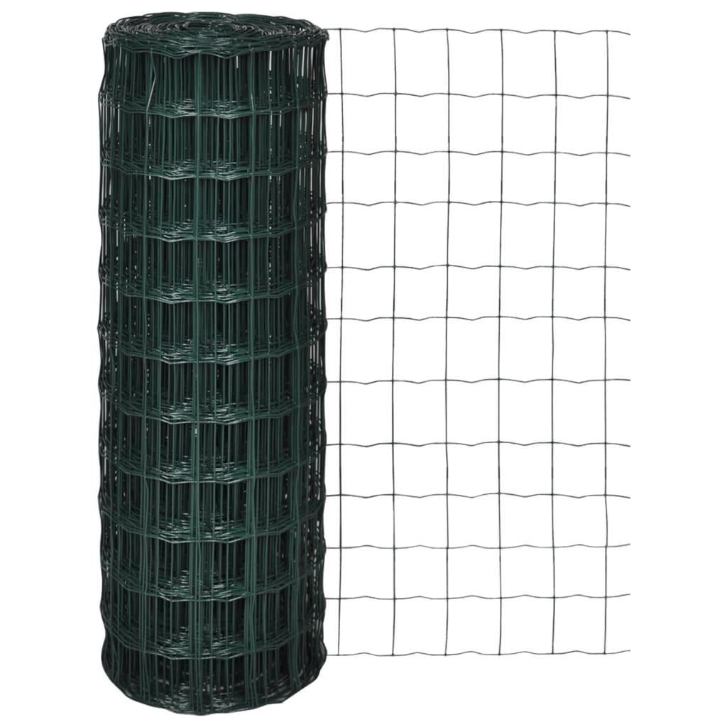 vidaXL Set de euro valla acero verde 10x1,5 m