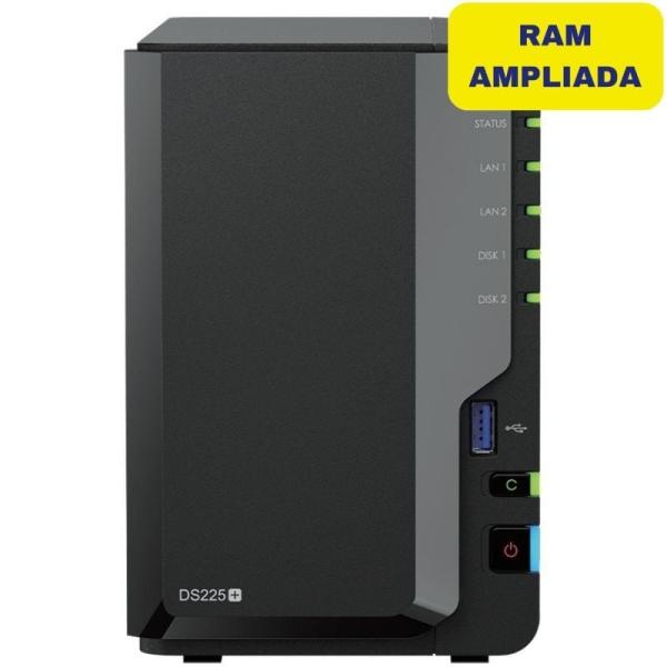 NAS Synology Diskstation DS225+- 2 Bahías 3.5'- 2.5'- 6GB DDR4- Formato Torre