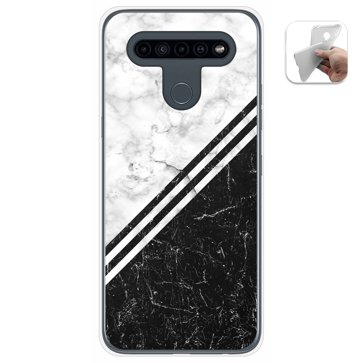 Tumundosmartphone Funda Gel Tpu para Lg K41s / Lg K51s diseño Mármol 01 Dibujos