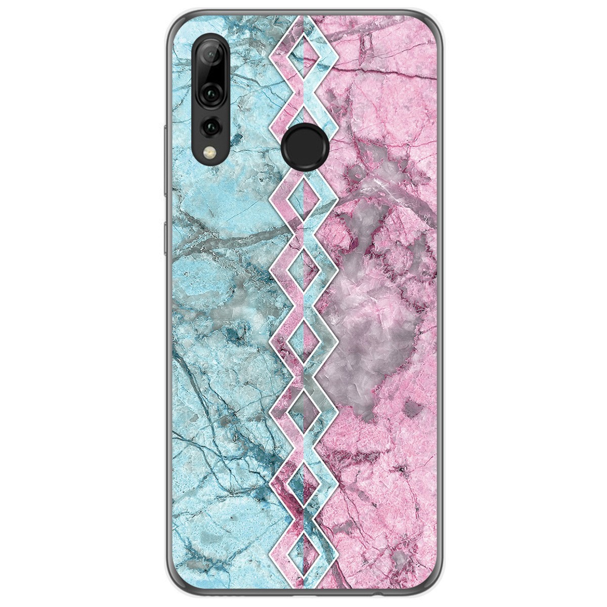 Tumundosmartphone Funda Gel Tpu para Huawei P Smart Plus 2019 diseño Mármol 08 Dibujos
